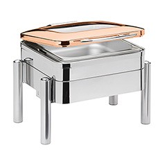 Chafing Dish Station WINDOW COPPER GN2/3